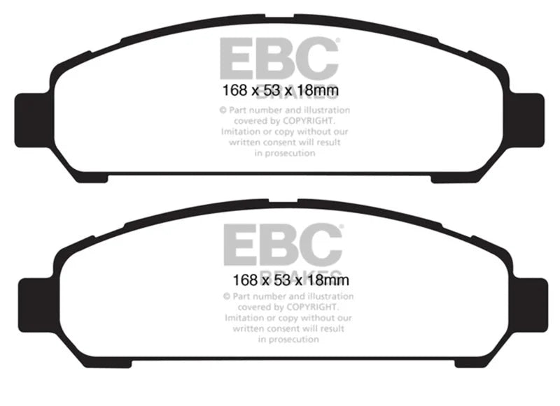 EBC 08+ Toyota Venza 2.7 Greenstuff Front Brake Pads - Main Product View