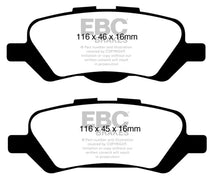 Load image into Gallery viewer, EBC 08+ Toyota Venza 2.7 Ultimax2 Rear Brake Pads - Side View