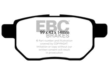 Load image into Gallery viewer, EBC 09-10 Pontiac Vibe 1.8 Yellowstuff Rear Brake Pads - Main Product View