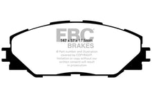 Load image into Gallery viewer, EBC 09-10 Pontiac Vibe 2.4 2WD Yellowstuff Front Brake Pads - Main Product View