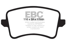 Load image into Gallery viewer, EBC 09-11 Audi A4 2.0 Turbo Ultimax2 Rear Brake Pads - Main Product View