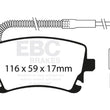 Load image into Gallery viewer, EBC 09-11 Audi A6 Quattro 3.0 Supercharged Redstuff Rear Brake Pads - Main Product View