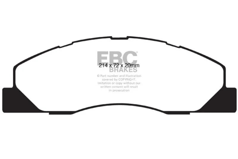 EBC 09-11 Dodge Ram 2500 Pick-up 5.7 2WD/4WD Extra Duty Front Brake Pads - Main Product View