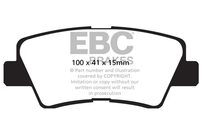 EBC 09-11 Hyundai Azera 3.3 Redstuff Rear Brake Pads - Main Product View