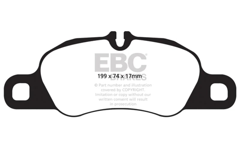 EBC 09-12 Porsche 911 (997) (Cast Iron Rotor only) 3.6 Carrera 2 Redstuff Front Brake Pads - Main Product View