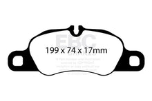 Load image into Gallery viewer, EBC 09-12 Porsche 911 (997) (Cast Iron Rotor only) 3.6 Carrera 2 Redstuff Front Brake Pads - Side View