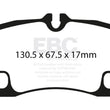 Load image into Gallery viewer, EBC 09-12 Porsche 911 (997) (Cast Iron Rotor only) 3.6 Carrera 2 Redstuff Rear Brake Pads - Main Product View