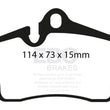 Load image into Gallery viewer, EBC 09-12 Porsche Boxster (Cast Iron Rotors only) 2.9 Bluestuff Rear Brake Pads - Main Product View