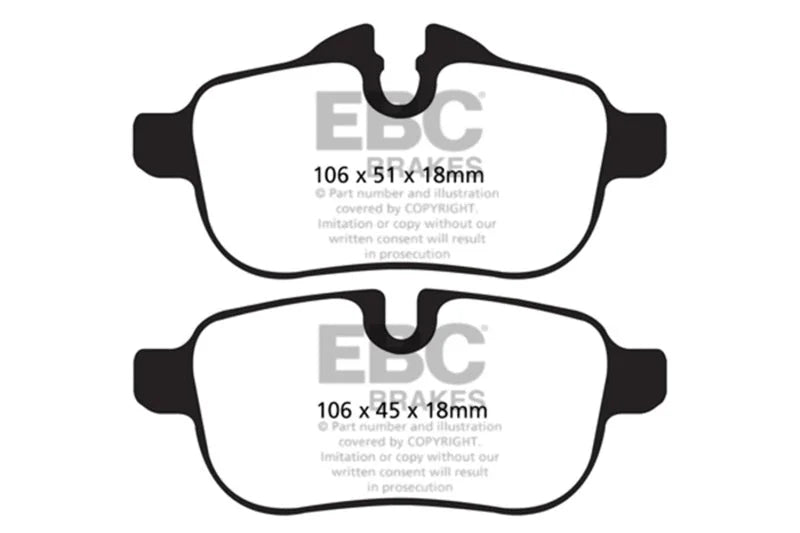 EBC 09+ BMW Z4 3.0 (E89) Redstuff Rear Brake Pads - Main Product View