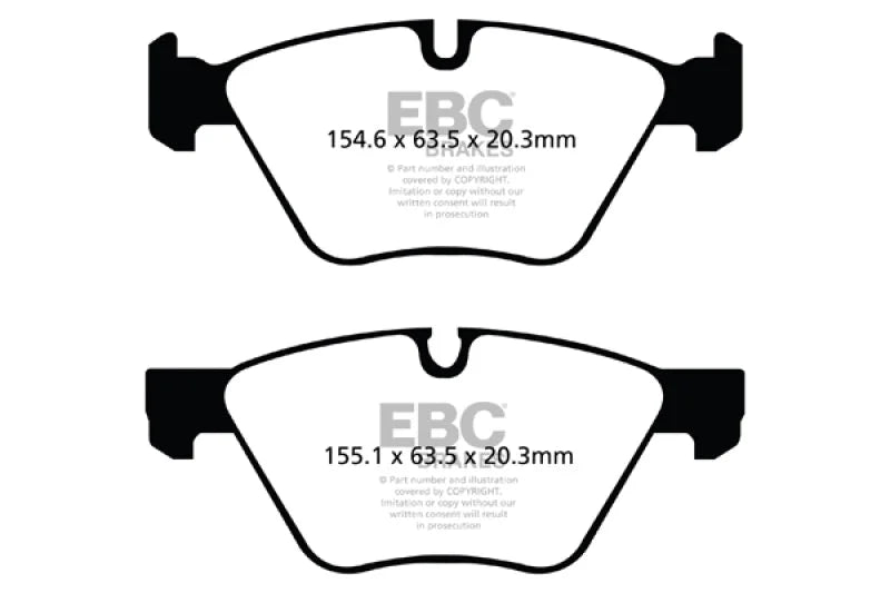 EBC 09+ BMW Z4 3.0 (E89) Ultimax2 Front Brake Pads - Main Product View