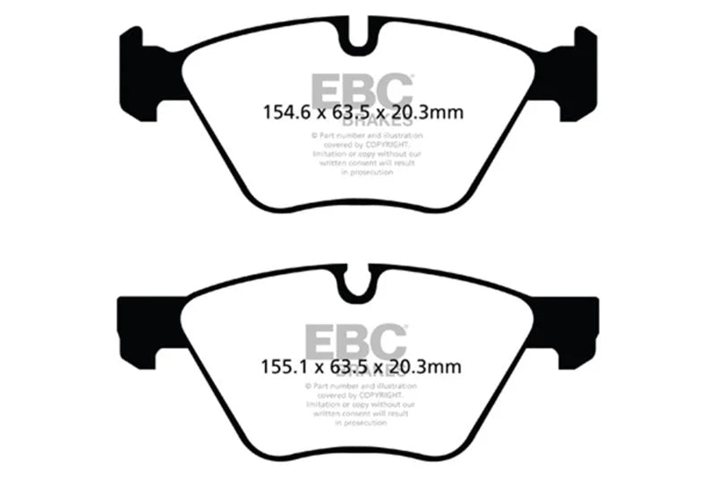 EBC 09+ BMW Z4 3.0 (E89) Yellowstuff Front Brake Pads - Main Product View