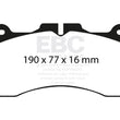 Load image into Gallery viewer, EBC 09+ Lexus LS460 4.6 Sport Greenstuff Front Brake Pads - Side View