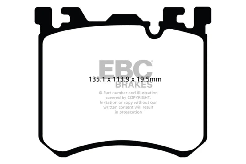 EBC 10-11 BMW X5M 4.4 Twin Turbo Bluestuff Front Brake Pads - Main Product View