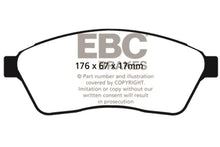 Load image into Gallery viewer, EBC 10-11 Cadillac SRX 2.8 Turbo Greenstuff Front Brake Pads - Main Product View