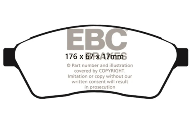 EBC 10-11 Cadillac SRX 2.8 Turbo Yellowstuff Front Brake Pads - Main Product View