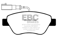 Load image into Gallery viewer, EBC 10-11 Fiat 500 1.4 (Bosch Calipers) Yellowstuff Front Brake Pads - Side View