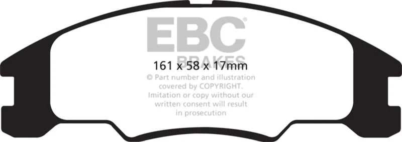 EBC 10-11 Ford Focus 1.6 Greenstuff Front Brake Pads - Main Product View