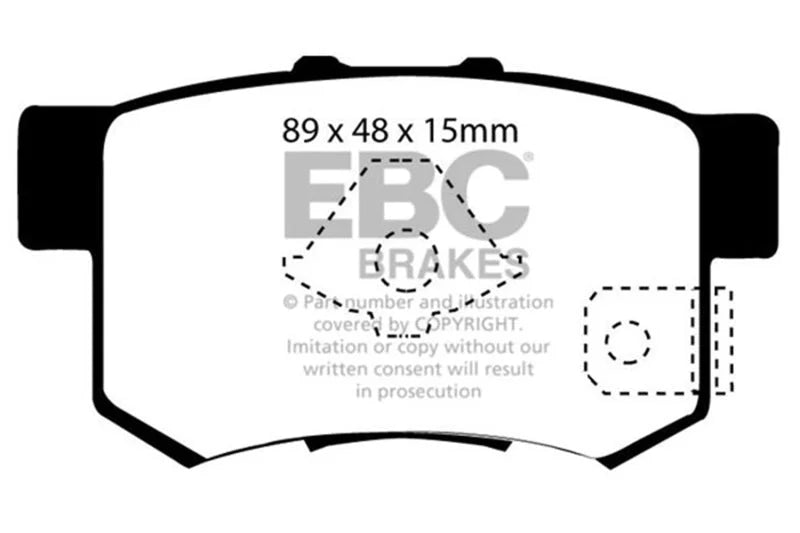 EBC 10-12 Acura RDX 2.3 Turbo Ultimax2 Rear Brake Pads - Main Product View
