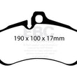 Load image into Gallery viewer, EBC 10-12 Porsche 911 (997) (Cast Iron Rotor only) 3.8 GT3 Redstuff Front Brake Pads - Main Product View
