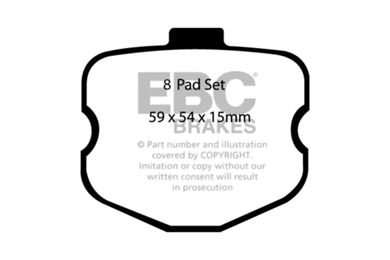 EBC 10-13 Chevrolet Corvette (C6) 6.2 Grand Sport Redstuff Front Brake Pads - Main Product View