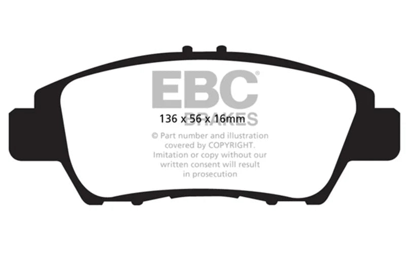 EBC 10-15 Honda CR-Z Yellowstuff Front Brake Pads - Main Product View