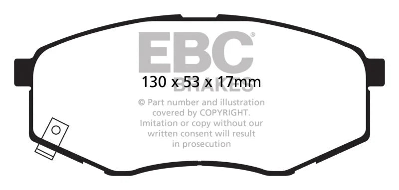 EBC 10-15 Hyundai Tucson 2.0 FWD Redstuff Front Brake Pads - Main Product View