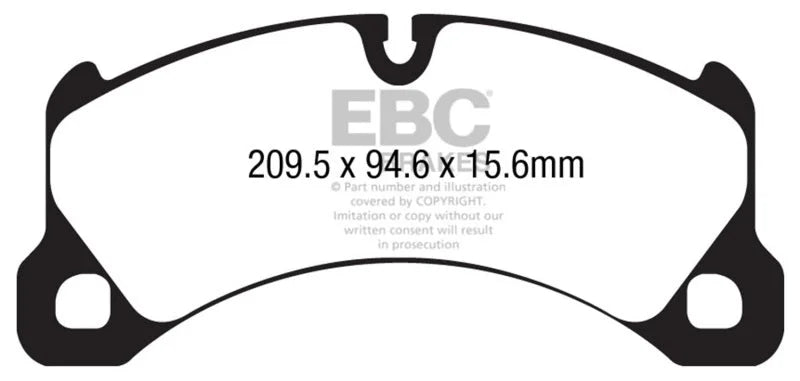 EBC 10-17 Porsche Cayenne (2nd Gen) Bluestuff Front Brake Pads - Main Product View
