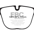 Load image into Gallery viewer, EBC 10+ BMW X5M 4.4 Twin Turbo Redstuff Rear Brake Pads - Main Product View