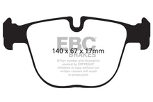 Load image into Gallery viewer, EBC 10+ BMW X5M 4.4 Twin Turbo Yellowstuff Rear Brake Pads - Main Product View