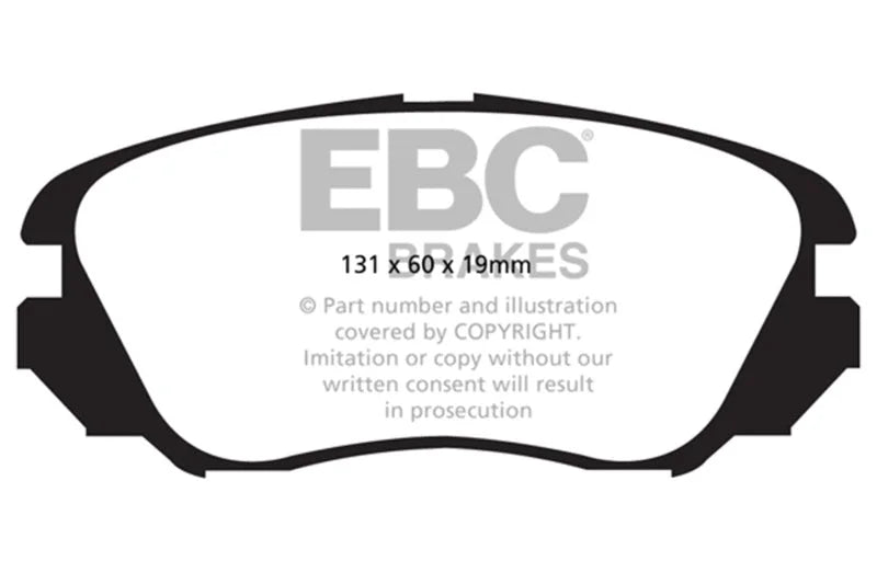 EBC 10+ Buick Allure (Canada) 3.0 Yellowstuff Front Brake Pads - Main Product View