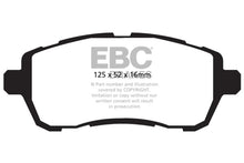 Load image into Gallery viewer, EBC 10+ Ford Fiesta 1.6L (Excl ST) Yellowstuff Front Brake Pads - Main Product View