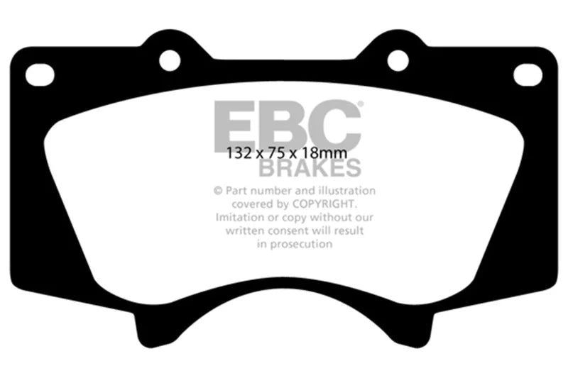 EBC 10+ Lexus GX460 4.6 Extra Duty Front Brake Pads - Main Product View