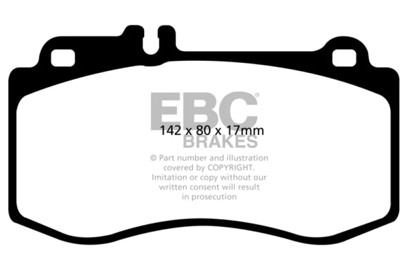 EBC 10+ Mercedes-Benz E350 3.5 AMG Sport Package Yellowstuff Front Brake Pads - Main Product View