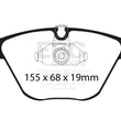 Load image into Gallery viewer, EBC 11-12 BMW 1M Coupe 3.0 Twin Turbo Greenstuff Front Brake Pads - Main Product View