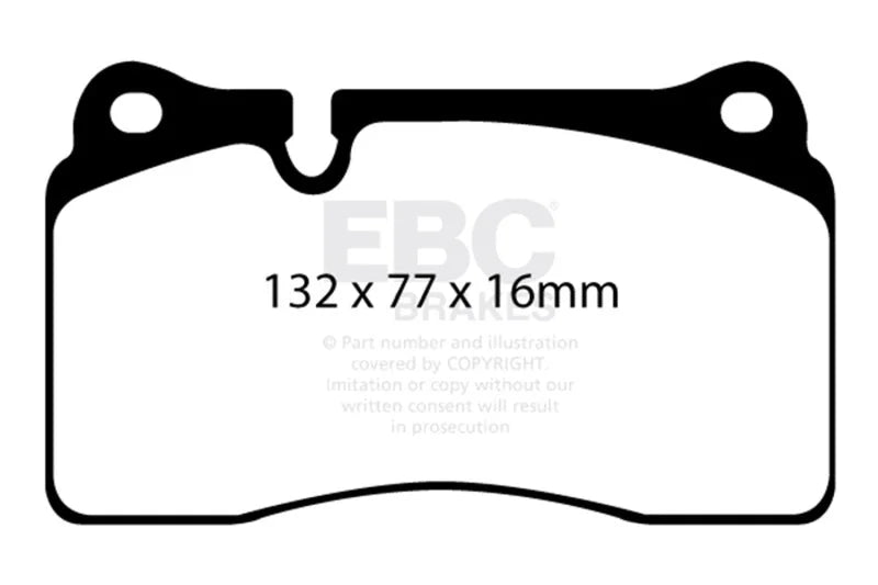 EBC 11-14 Audi TT RS 2.5 Turbo Yellowstuff Front Brake Pads - Main Product View