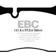 Load image into Gallery viewer, EBC 11-14 Audi TT RS 2.5 Turbo Yellowstuff Front Brake Pads - Side View