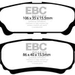 Load image into Gallery viewer, EBC 11-14 Chrysler 200 2.4 Redstuff Rear Brake Pads - Main Product View