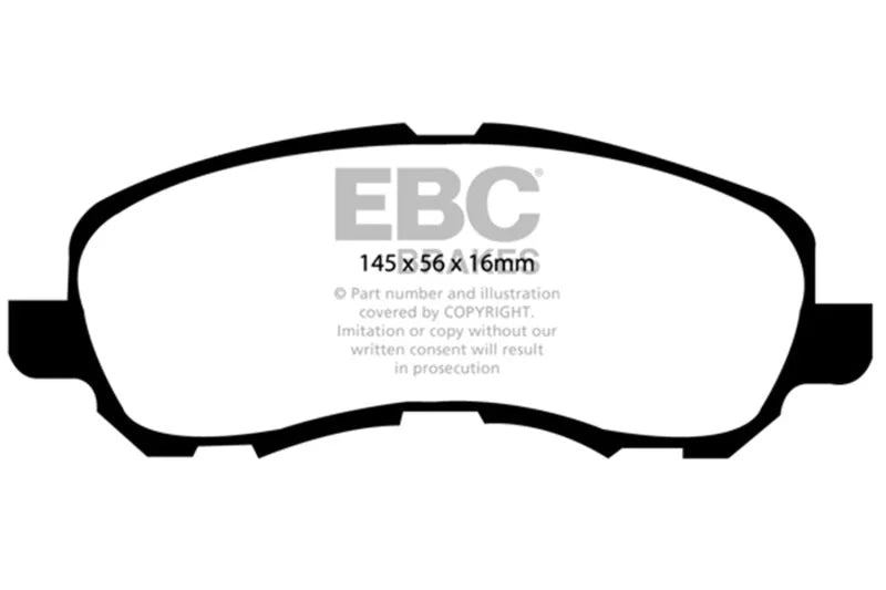 EBC 11-14 Chrysler 200 2.4 Ultimax2 Front Brake Pads - Main Product View