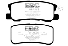 Load image into Gallery viewer, EBC 11-14 Chrysler 200 3.6 Yellowstuff Rear Brake Pads - Main Product View