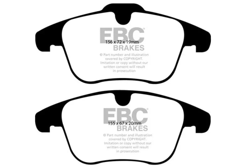 EBC 11-15 Land Rover Range Rover Evoque 2.0 Turbo Greenstuff Front Brake Pads - Main Product View