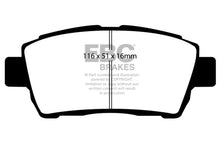 Load image into Gallery viewer, EBC 11-15 Scion IQ 1.3 Redstuff Front Brake Pads - Main Product View