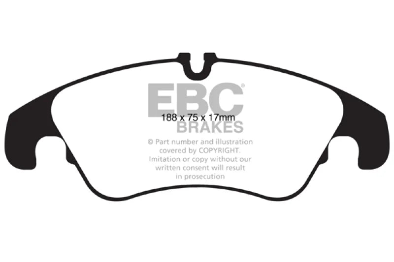 EBC 11 Audi A6 2.0 Turbo Greenstuff Front Brake Pads - Main Product View