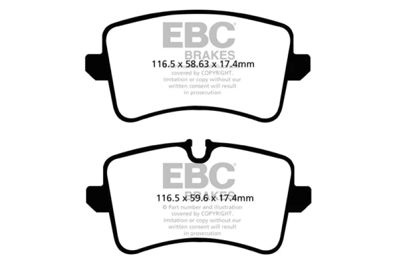 EBC 11 Audi A6 2.0 Turbo Greenstuff Rear Brake Pads - Main Product View
