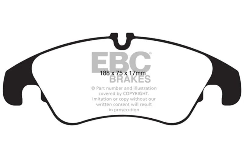 EBC 11 Audi A6 2.0 Turbo Yellowstuff Front Brake Pads - Main Product View