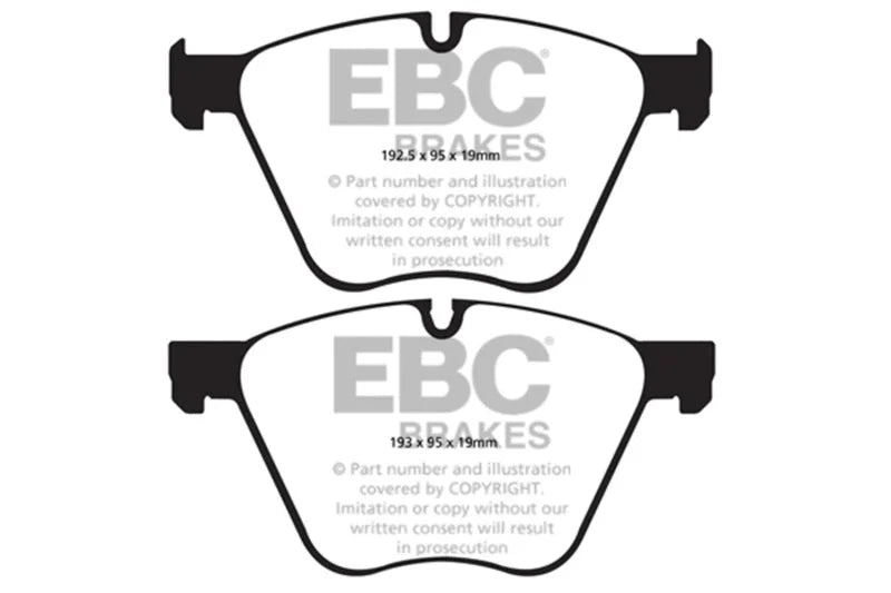EBC 11+ BMW (Alpina) B7 4.4 Turbo Bluestuff Front Brake Pads - Side View