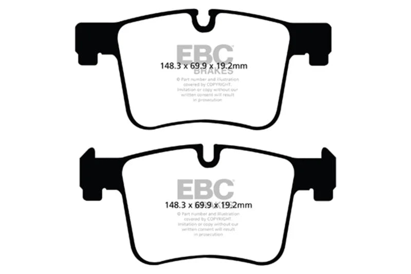 EBC 11+ BMW X3 2.0 Turbo (F25) Yellowstuff Front Brake Pads - Main Product View
