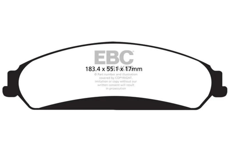 EBC 11+ Chrysler 300 Limited 3.6 4WD Greenstuff Front Brake Pads - Main Product View