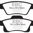 Load image into Gallery viewer, EBC 11+ Dodge Durango 3.6 Ultimax2 Rear Brake Pads - Main Product View