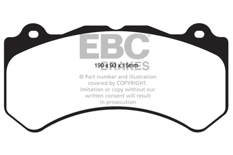EBC 11+ Jeep Grand Cherokee 6.4 SRT-8 Greenstuff Front Brake Pads - Main Product View
