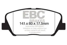 Load image into Gallery viewer, EBC 12-15 Hyundai Veloster 1.6 Turbo Yellowstuff Front Brake Pads - Main Product View
